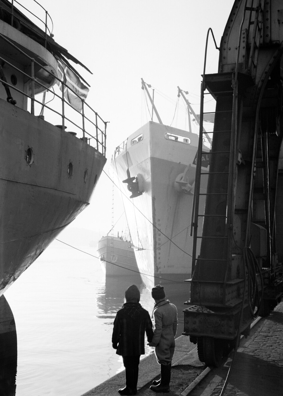 Fotoutstilligen 'Drømmene i havna' er Oslo Havns bidrag til Oslos byjubileum i 2024. Bildet er fra 1949.