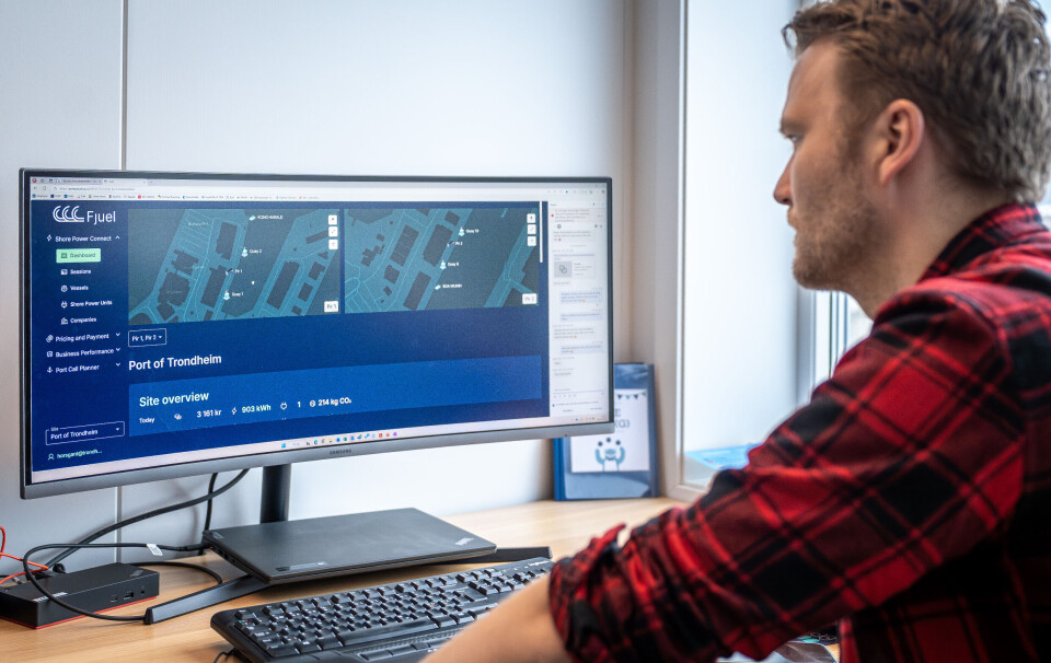 Maritim leder Bjørnar Horsgår i Trondheim Havn jobber med systemet Fjuel.