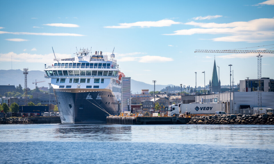 MS Princess Caribbean med anløp il kai 68 (cruisekaia) i Trondheim.