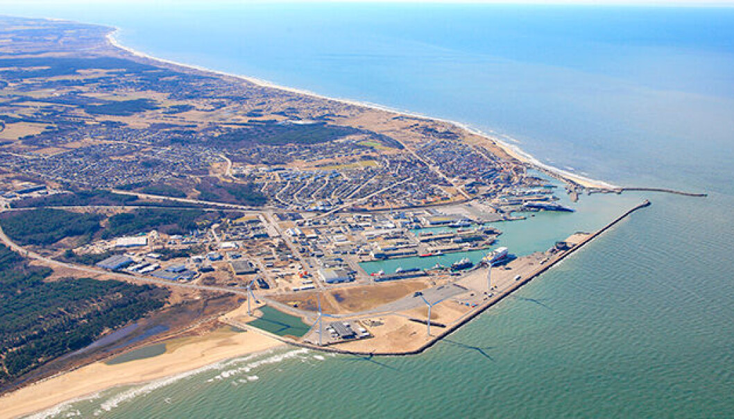 Hirtshals havn i Danmark. Hirtshals havn i Danmark.