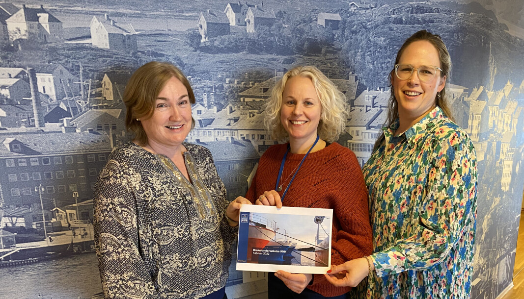 Havnerådsleder Ingrid O. Rangønes (fra venstre), markedsansvarlig Erika Indergaard og styreleder Birgitte Røsgaard gleder seg over fornøyde havnebrukere. Havnerådsleder Ingrid O. Rangønes (fra venstre), markedsansvarlig Erika Indergaard og styreleder Birgitte Røsgaard gleder seg over fornøyde havnebrukere.
