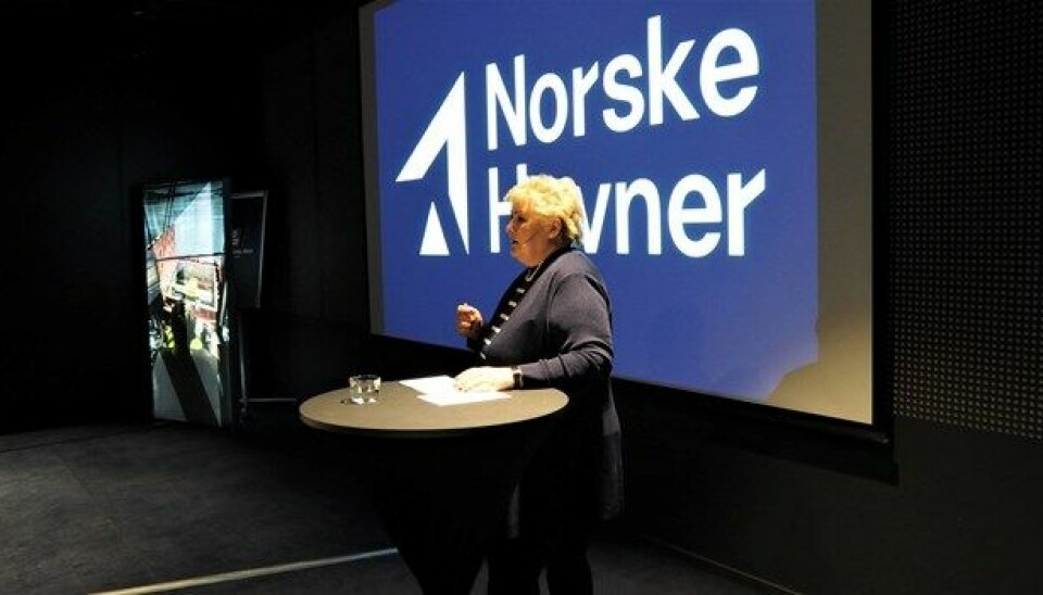 Høyreleder og tidligere statsminister, Erna Solberg, deltok under Havneladerforum. Foto:
