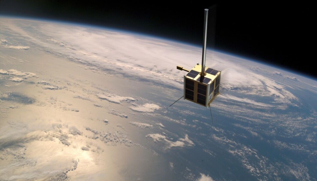 AISSat-1 er bare 20 x 20 x 20 centimeter stor, og veier seks kilo. Den regnes som en nanosatellitt og nå har den gjort sitt for å gi Kystverket og norske myndigheter data om skipstrafikken . Foto: FFI-NASA-Norsk Romsenter. AISSat-1 er bare 20 x 20 x 20 centimeter stor, og veier seks kilo. Den regnes som en nanosatellitt og nå har den gjort sitt for å gi Kystverket og norske myndigheter data om skipstrafikken . Foto: FFI-NASA-Norsk Romsenter.