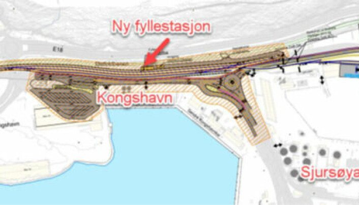 Bane Nors utredning av nødvendige infrastrukturtiltak er sluttført. Forslaget er en godsterminal for tog i Sydhavna med forbindelse til Alnabruterminalen ti kilometer unna. Bane Nor anbefaler et terminalkonsept med to 240 meter lastespor og reachstacker-drift. Eksisterende jernbaneskinner i Sydhavna kan i stor grad brukes.
